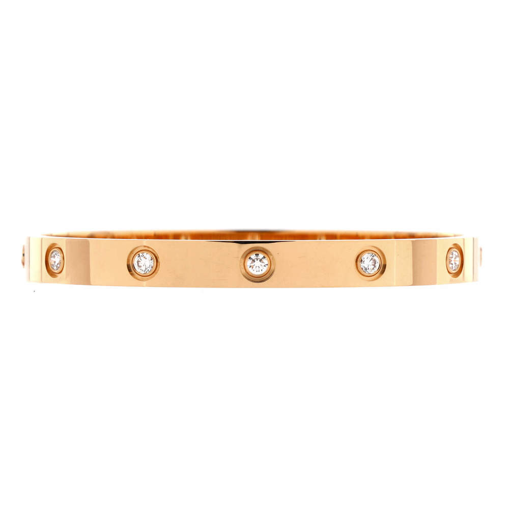 Cartier Love 10 Diamond Bracelet 18K Rose Gold with Diamonds - Picture 3 of 4
